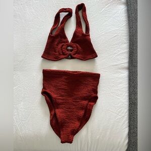 Hunza G Nadine Bikini metallic chestnut